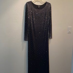 XSCAPE BLACK DRESS long sleeve